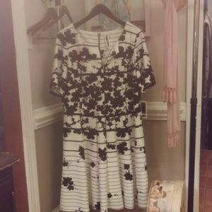 Blk & wht skater style dress